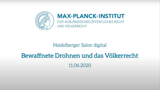 Heidelberger Salon digital: Bewaffnete Drohnen und das Völkerrecht